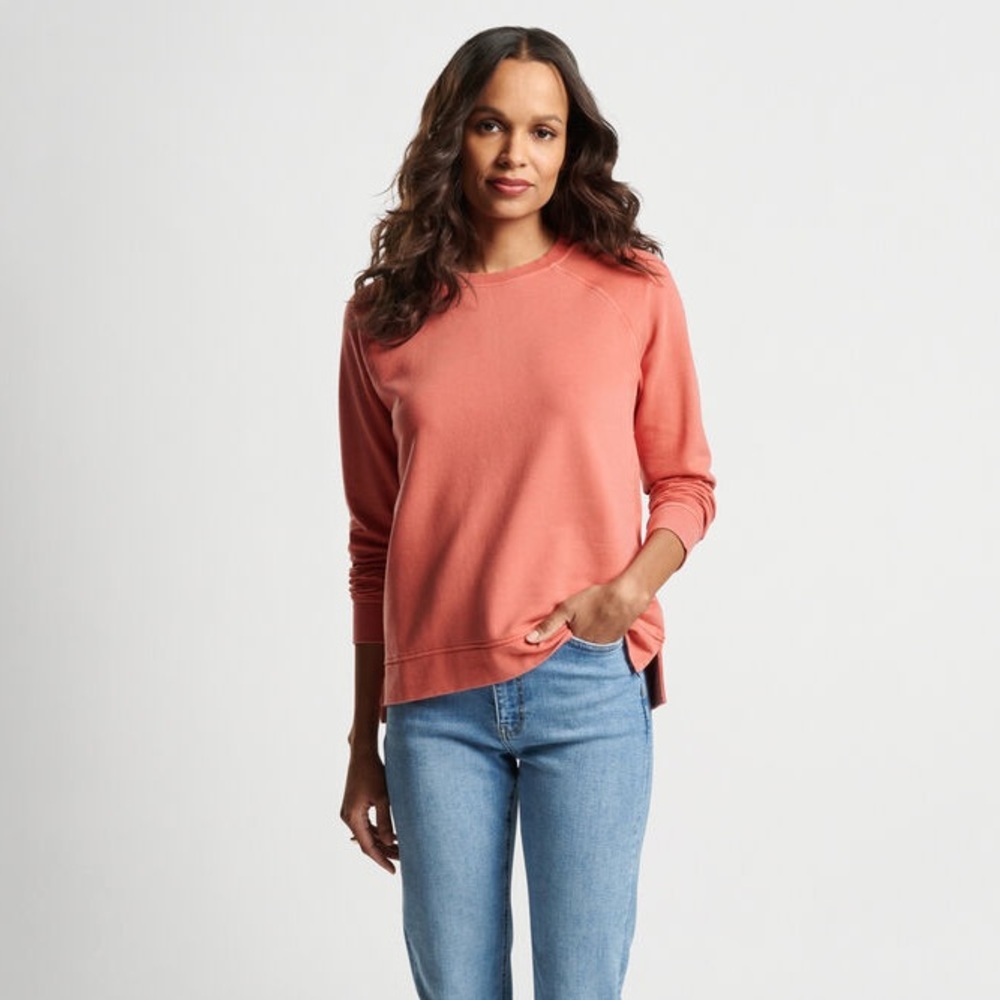 Peter Millar Coral Crewneck Sweatshirt